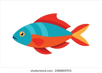 Paraíso Gourami Vector de peces ilustración de arte.
