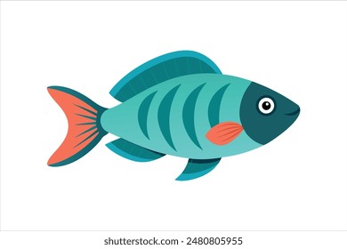 Paraíso Gourami Vector de peces ilustración de arte.