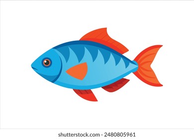 Paraíso Gourami Vector de peces ilustración de arte.