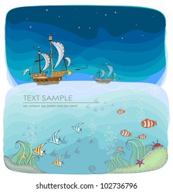 Paradise island Travel background "Happy world" collection