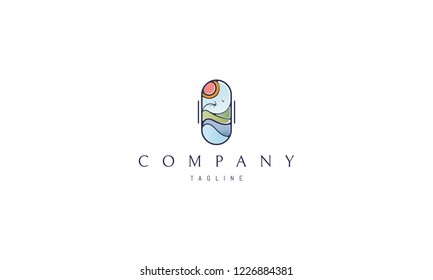 Paradise Island vector logo image
