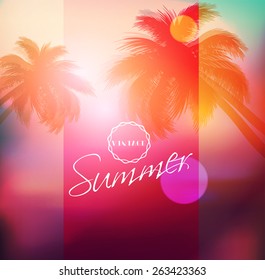 Paradise Island-Palm Tree Sunset