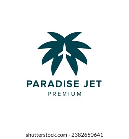paradise jet logo vector icon illustration
