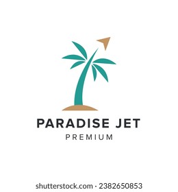 paradise jet logo vector icon illustration