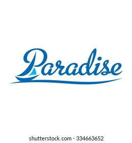 paradise logo. beach logo. tropical logo.