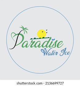 Paradise logo template for cool work and business
