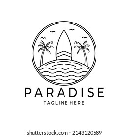 paradise logo vector illustration design graphic