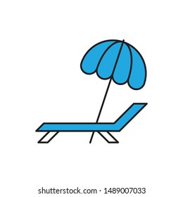 Paradise minimal line icon vector