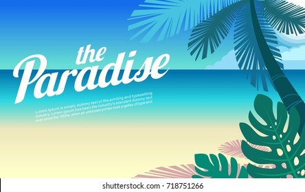 Poster Palmen Insel Mauritius Beach Morning Medium NEU