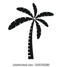 Paradise palm icon simple vector. Coconut tree. Summer leaf