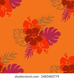 Paradise Pattern Plants Monstera Tropic Simless Botanic Garden Brazil Flower