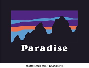 Paradise placement tee print