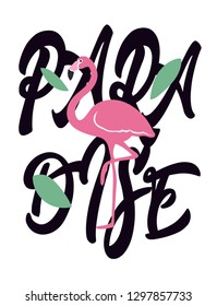 Paradise slogan print