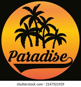Paraíso - diseño de svg de verano