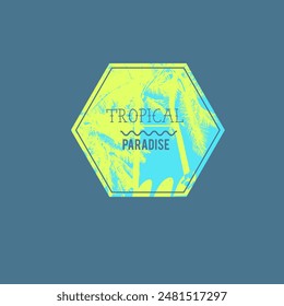 Paradise summer tropical beach palm tree design