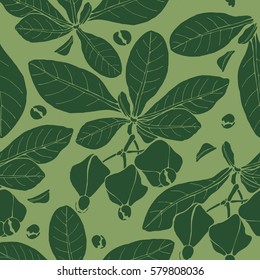 paradise tropical plants vector pattern. Hibiscus plant pattern