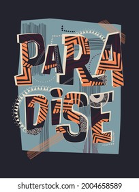 Paradise tshirt design template vector file. Paradise tshirt design