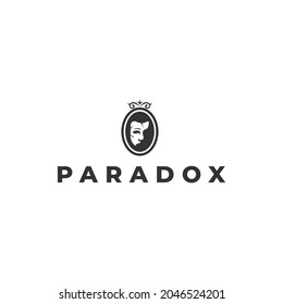 Paradox Logo Template, Mirror With Broken Mask Combined.