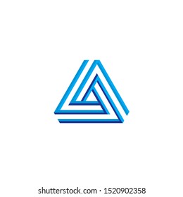 paradox triangle logo design vector