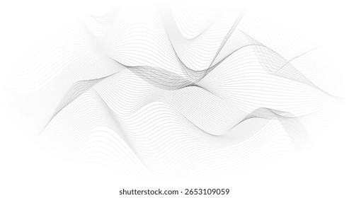 Paradox Welle von Partikeln auf weißem Hintergrund Vektorgrafik Fading Grid Design