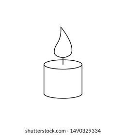 paraffin candle with flame icon
