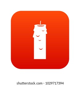 Paraffin candle icon digital red for any design isolated on white vector illustration