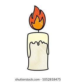 paraffin candle isolated icon