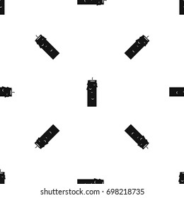 Paraffin candle pattern repeat seamless in black color for any design. Vector geometric illustration