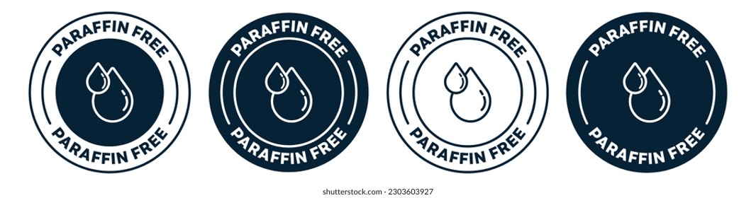 Paraffin free icon set in four variations on white background