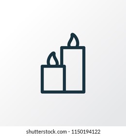 Paraffin icon line symbol. Premium quality isolated candles element in trendy style.