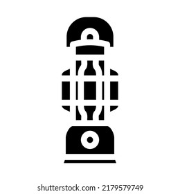 paraffin lamp glyph icon vector. paraffin lamp sign. isolated symbol illustration