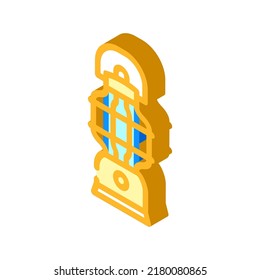 paraffin lamp isometric icon vector. paraffin lamp sign. isolated symbol illustration