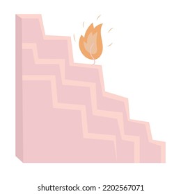 paraffin scented handmade triangular stair hygge  candle for aromatherapy