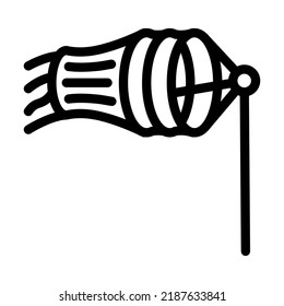parafoil kite line icon vector. parafoil kite sign. isolated contour symbol black illustration