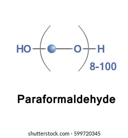 Paraformaldehyde (PFA) is the smallest polyoxymethylene, the polymerization product of formaldehyde with a typical degree of polymerization of 8–100 units. It is a poly-acetal.
