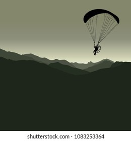 Paraglider in the mountain