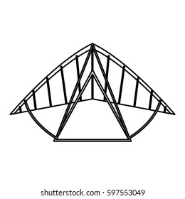 Paraglider silhouette flying icon vector illustration design