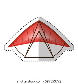 Paraglider silhouette flying icon vector illustration design