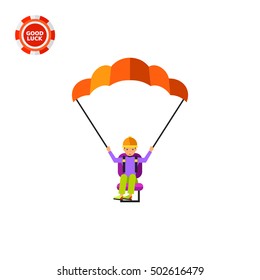 Paraglider Vector Icon