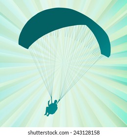 Paragliding active sport abstract background vector