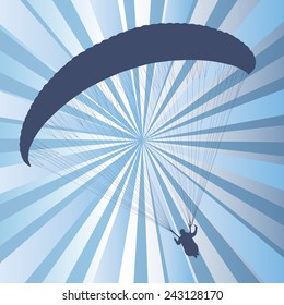 Paragliding active sport abstract background vector