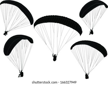 Paragliding Collection - Vector