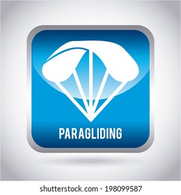 Paragliding design over gray background, vector illustration
