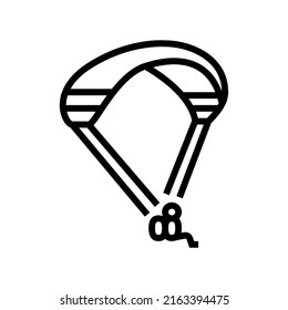 paragliding extreme sport line icon vector. paragliding extreme sport sign. isolated contour symbol black illustration