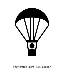 
Paragliding Glyph black icon