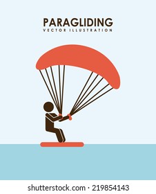 paragliding graphic design , vector illustration