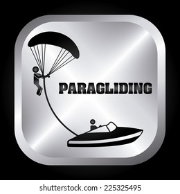 paragliding graphic design , vector illustration