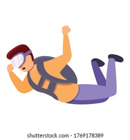 Paragliding icon. Cartoon of paragliding vector icon for web design isolated on white background