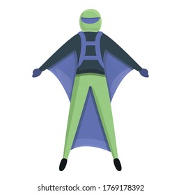 Paragliding icon. Cartoon of paragliding vector icon for web design isolated on white background