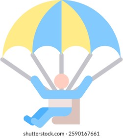 Paragliding Icon Element For Design